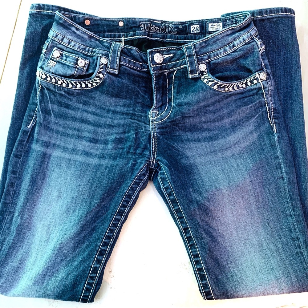 Miss Me Mid-Rise Skinny Sz 28 - Picture 4 of 6